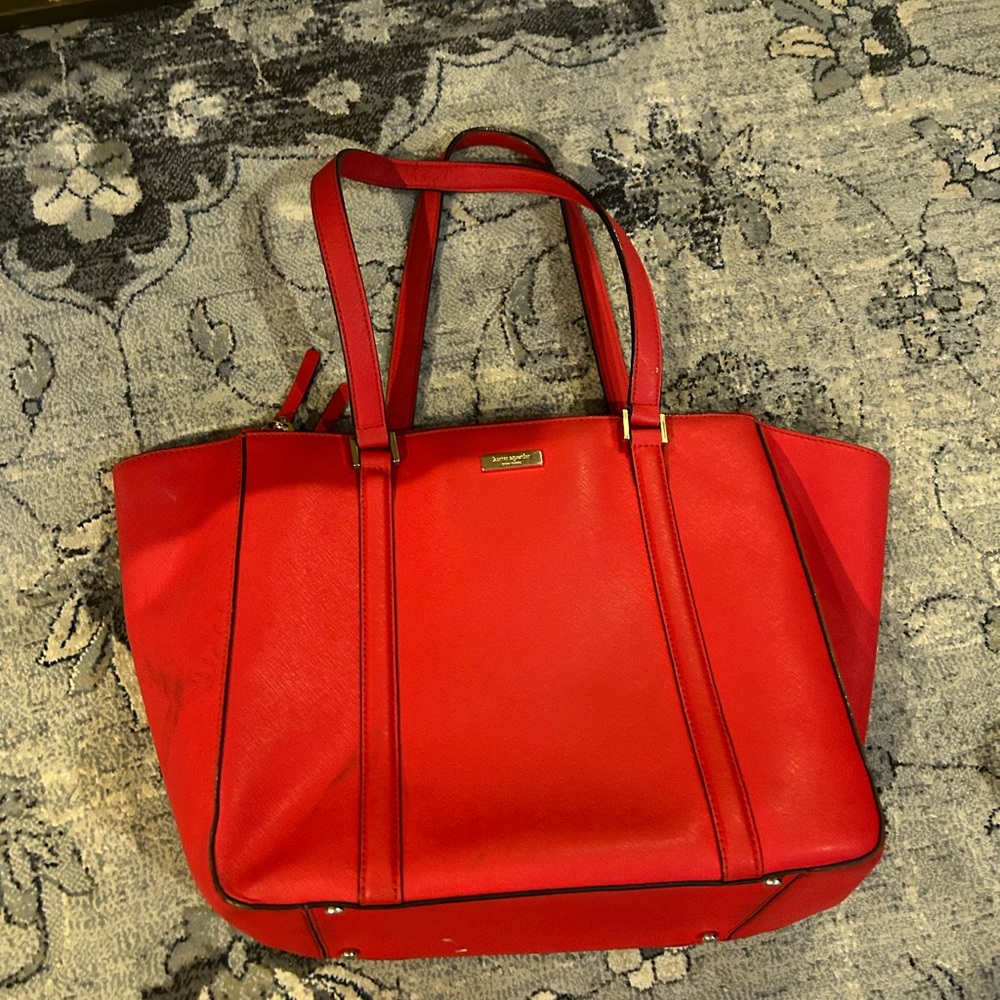 Red Kate Spade tote